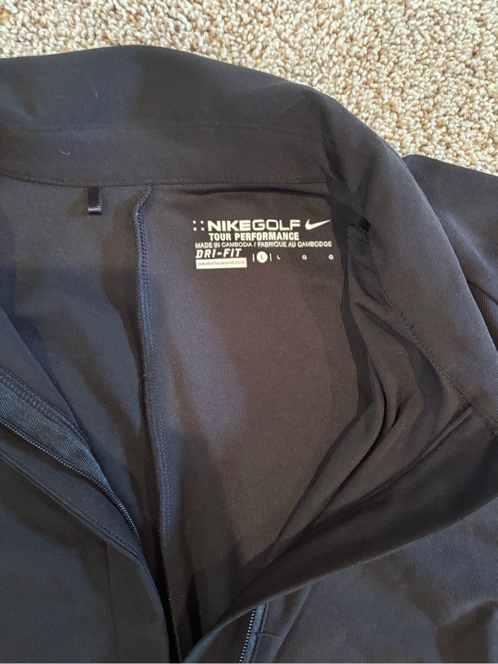 Nike Black Short-Sleeve Zip-Front Mini Dress - Picture 3 of 3